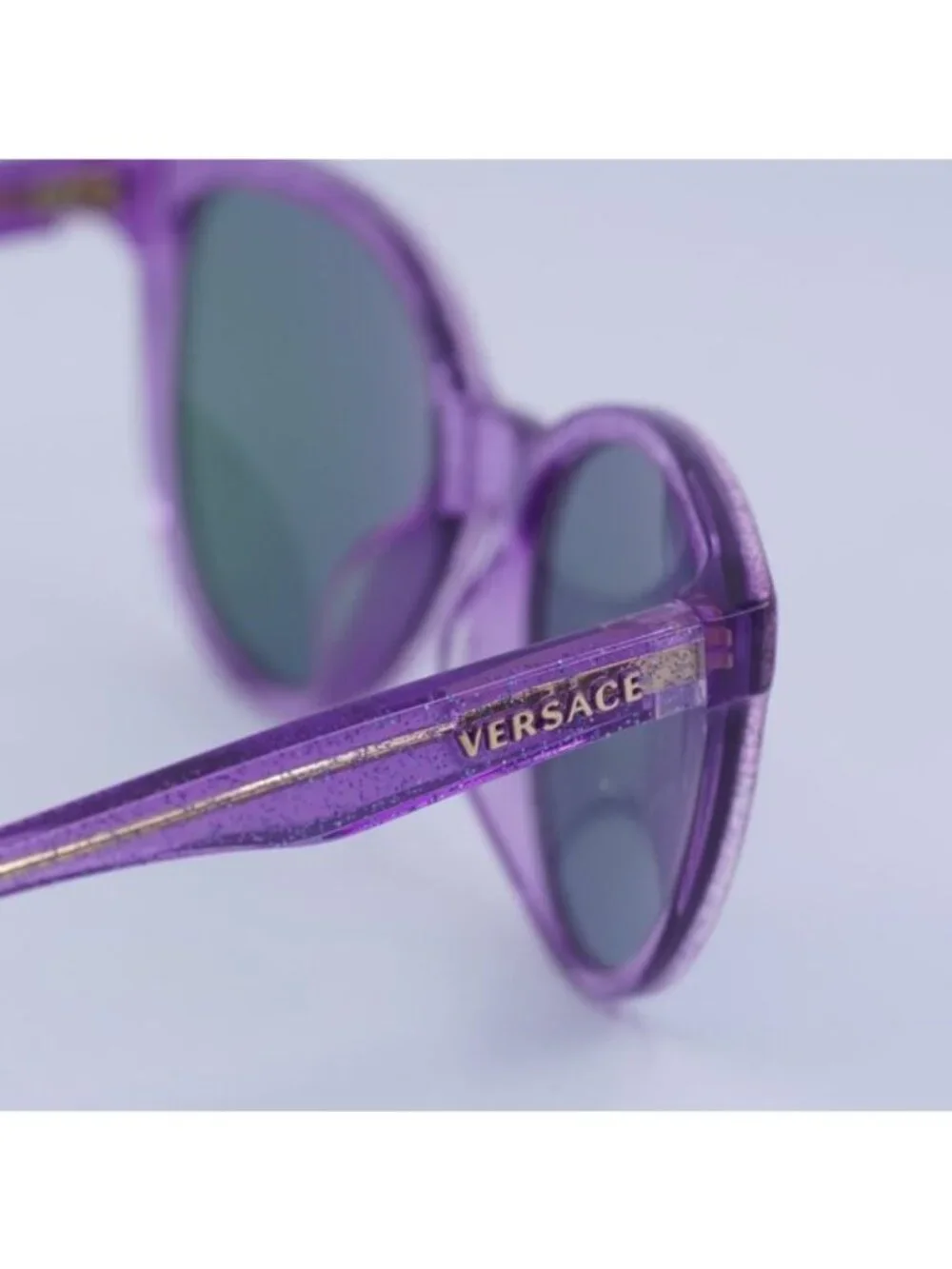 Versace Kids VK4427U 53734V Sunglasses Lilac Cat Eye Frame, Grey Lenses